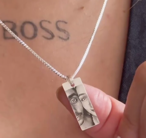 92.5 Silver Photo Customize Necklace